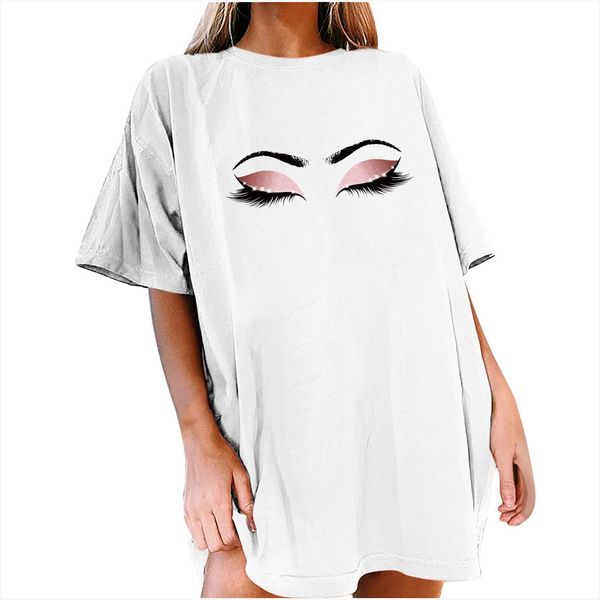 eyelashes eyes print funny mens and women drop shoulder loose summer tee shirt femme half sleeve casual clothes for, White;black
eyelashes eyes print funny mens and women drop shoulder loose summer tee shirt femme half sleeve casual clothes for, White;black