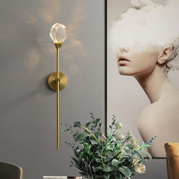 modern light luxury crystal wall lamp for home decor loft living room tv background lights bedroom led fixture
modern light luxury crystal wall lamp for home decor loft living room tv background lights bedroom led fixture