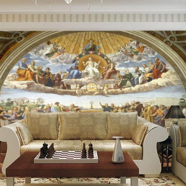 custom size wallpaper european oil painting background mural sacrament controversy living room bedroom dining wallpapers
custom size wallpaper european oil painting background mural sacrament controversy living room bedroom dining wallpapers