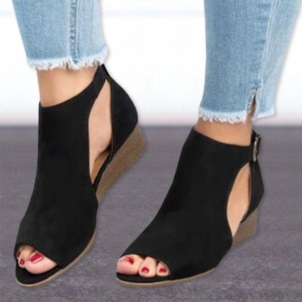 women sandals summer fashion wedge open toe fish head platform high heels shoes nvlx103, Black
women sandals summer fashion wedge open toe fish head platform high heels shoes nvlx103, Black