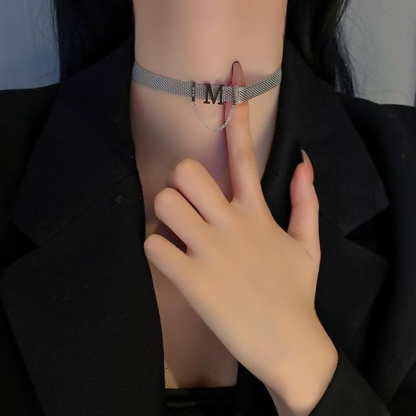 hollow letter m wide mesh chain choker necklace for women ladies clavicle chocker statement fashion jewelry chokers, Golden;silver
hollow letter m wide mesh chain choker necklace for women ladies clavicle chocker statement fashion jewelry chokers, Golden;silver