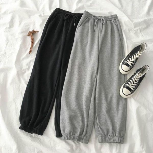 high waist hip design womens capris harem drawstring casual loose ins straight pantalones mujer elastic korean trousers, Black;white
high waist hip design womens capris harem drawstring casual loose ins straight pantalones mujer elastic korean trousers, Black;white