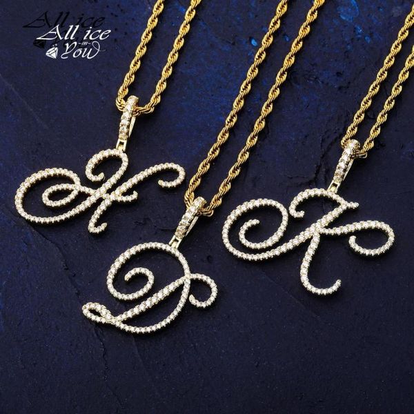 pendant necklaces alliceonyou a-z cursive letters name pendant&necklace iced out cubic zircon gold silver color charm hip hop jewelry for gi
pendant necklaces alliceonyou a-z cursive letters name pendant&necklace iced out cubic zircon gold silver color charm hip hop jewelry for gi