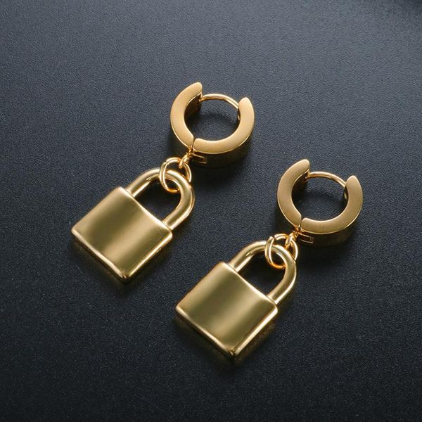 hoop & huggie zmfashion lock pendant earrings for women men stainless steel simple hip hop charm jewelry accessories gift, Golden;silver
hoop & huggie zmfashion lock pendant earrings for women men stainless steel simple hip hop charm jewelry accessories gift, Golden;silver