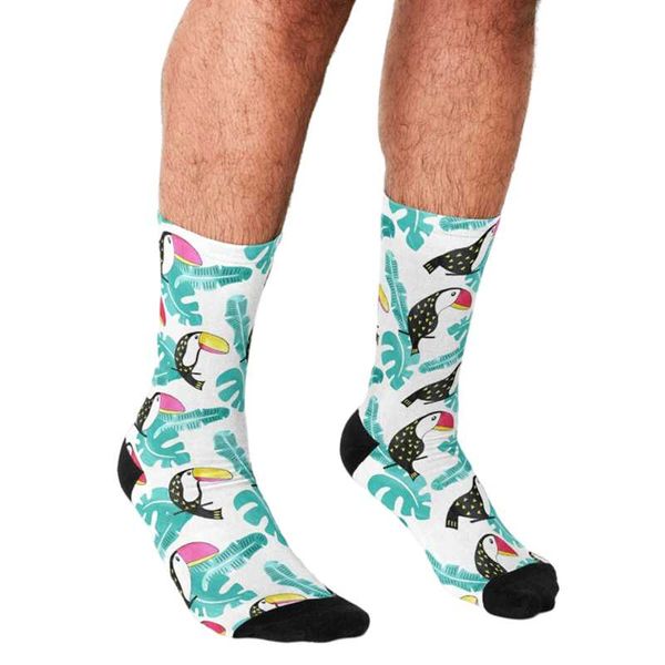 men's socks funny men watercolor toucan and leaves printed hip hop happy cute boys street style crazy novelty for, Black
men's socks funny men watercolor toucan and leaves printed hip hop happy cute boys street style crazy novelty for, Black