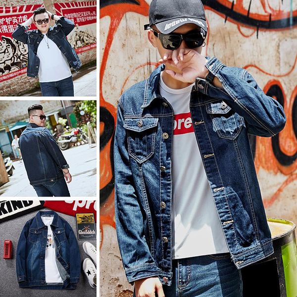 men's jackets loose casual jacket overalls autumn and winter blue brand denim large size m-8xl, Black;brown
men's jackets loose casual jacket overalls autumn and winter blue brand denim large size m-8xl, Black;brown