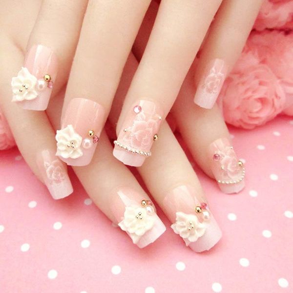 false nails 2021 24 pcs/set full tips with glue 3d flowers beads wedding bride fake fingernails nail art decorate tool fre-drop, Red;gold
false nails 2021 24 pcs/set full tips with glue 3d flowers beads wedding bride fake fingernails nail art decorate tool fre-drop, Red;gold