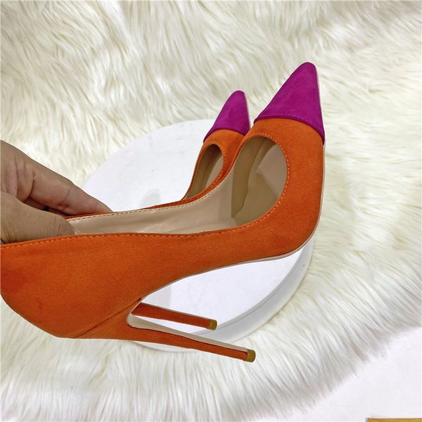 spring 2022 new suede stitching high heels women stiletto 10cm pointed toe shallow soft surface single shoes big size 44, Black
spring 2022 new suede stitching high heels women stiletto 10cm pointed toe shallow soft surface single shoes big size 44, Black