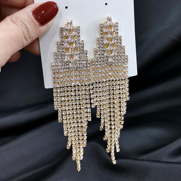 dangle & chandelier sinleery long tassels earrings for women gold silver color shiny rhinestone earring 2021 fashion jewelry es861 ssk
dangle & chandelier sinleery long tassels earrings for women gold silver color shiny rhinestone earring 2021 fashion jewelry es861 ssk