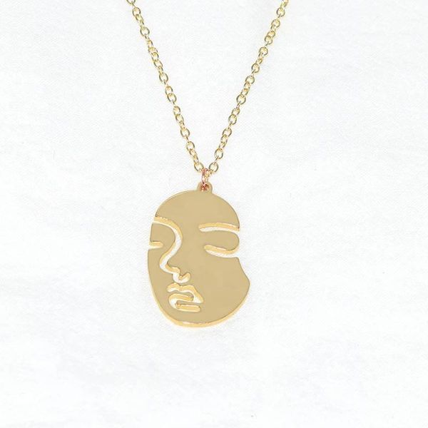 pendant necklaces style simple and joker abstract face necklace human statement jewelry for women, Silver
pendant necklaces style simple and joker abstract face necklace human statement jewelry for women, Silver