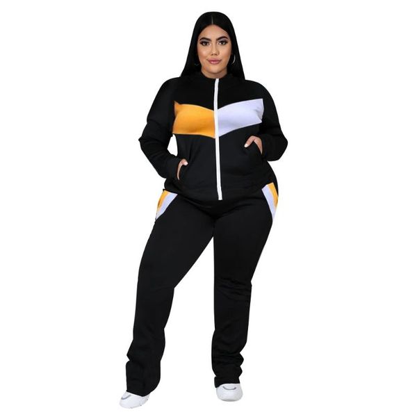 plus size tracksuits patchwork two pieces outfits women's clothing zipper matching set pants sports sweatpants suit casual tracksuit, Black
plus size tracksuits patchwork two pieces outfits women's clothing zipper matching set pants sports sweatpants suit casual tracksuit, Black