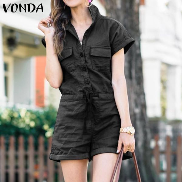 women rompers casual short sleeve lapel collar button down solid jumpsuits ol office overalls elegant playsuits 5xl women's &, Black;white
women rompers casual short sleeve lapel collar button down solid jumpsuits ol office overalls elegant playsuits 5xl women's &, Black;white