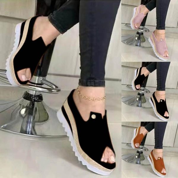 sandals 2021 women's summer refreshing shoes for ladies plus size hollow fish mouth platform wedge, Black
sandals 2021 women's summer refreshing shoes for ladies plus size hollow fish mouth platform wedge, Black