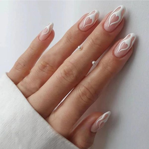 24pcs white flame nail extension patch false set waterproof art supplies with glue nails, Red;gold
24pcs white flame nail extension patch false set waterproof art supplies with glue nails, Red;gold