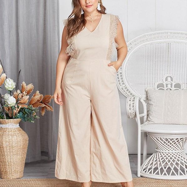 women's jumpsuits & rompers large plus size xxxxl womens jumpsuit long pants lace patchwork sleeveless playsuit casual loose overalls, Black;white
women's jumpsuits & rompers large plus size xxxxl womens jumpsuit long pants lace patchwork sleeveless playsuit casual loose overalls, Black;white