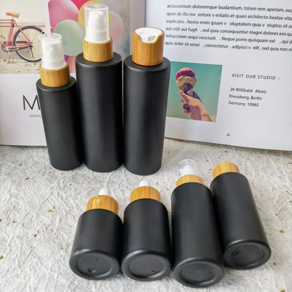 storage bottles & jars samples 5 pcs lotion bottle 20ml-80ml black glass for cosmtic with bamboo dispenser skin care packaging
storage bottles & jars samples 5 pcs lotion bottle 20ml-80ml black glass for cosmtic with bamboo dispenser skin care packaging
