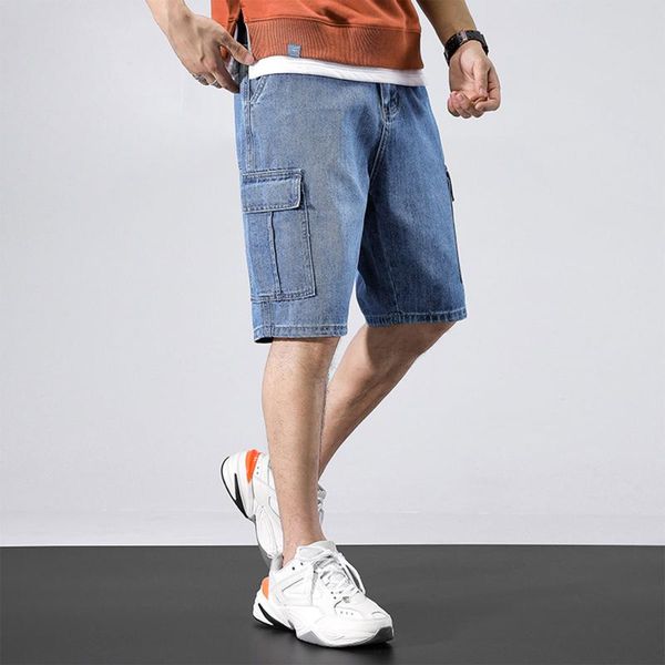 men's jeans men denim shorts straight multi-pocket good quality loose casual short knee length, Blue
men's jeans men denim shorts straight multi-pocket good quality loose casual short knee length, Blue