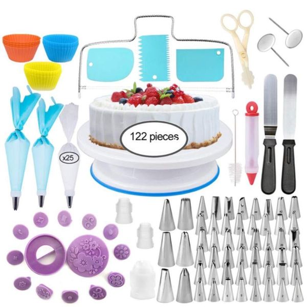 baking & pastry tools with numbered 122pcs cake turntable set, decorating mouth, love fondant mould kit
baking & pastry tools with numbered 122pcs cake turntable set, decorating mouth, love fondant mould kit