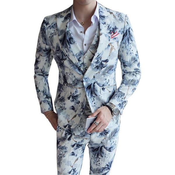 floral printing suits men tuxedo 2021 slim fit mens blazers pants vest 3 pcs party wedding dress suit business man costume homme men's, White;black
floral printing suits men tuxedo 2021 slim fit mens blazers pants vest 3 pcs party wedding dress suit business man costume homme men's, White;black