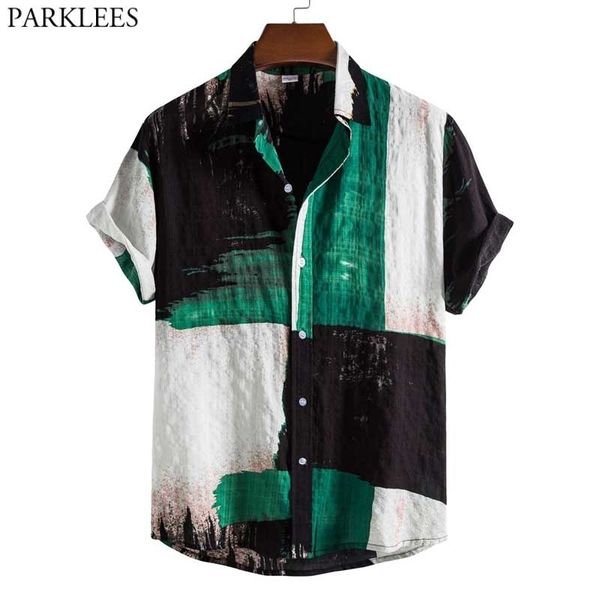 stylish contrast color hawaiian shirt men summer short sleeve ink print aloha shirts casual holiday vacation beach clothing 210522, White;black
stylish contrast color hawaiian shirt men summer short sleeve ink print aloha shirts casual holiday vacation beach clothing 210522, White;black