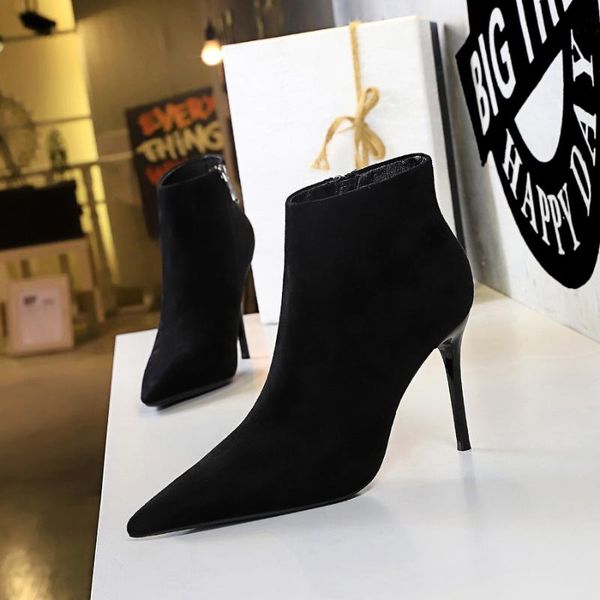 boots ummewalo flock women pointed toe thin heels winter side zippper ankle ladies, Black
boots ummewalo flock women pointed toe thin heels winter side zippper ankle ladies, Black
