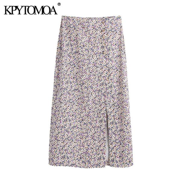 women chic fashion with buttons floral print midi skirt vintage high waist vents hem female skirts mujer 210416, Black
women chic fashion with buttons floral print midi skirt vintage high waist vents hem female skirts mujer 210416, Black