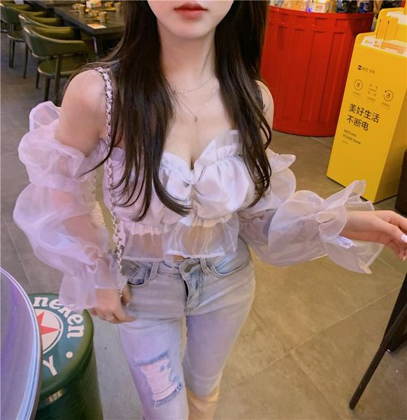 autumn chic sweet slash neck women blouses korean crop shirts puff long sleeve blusas mujer female chiffon shirt women's &, White
autumn chic sweet slash neck women blouses korean crop shirts puff long sleeve blusas mujer female chiffon shirt women's &, White