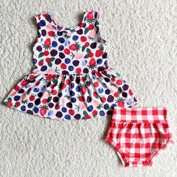 children sleeveless outfif baby girls tank match and white plaid shorts toddlers summer clothes with fruits pattern
children sleeveless outfif baby girls tank match and white plaid shorts toddlers summer clothes with fruits pattern