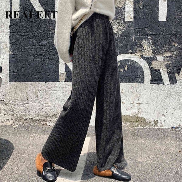 winter thicken knitting warm women's long pants high waist wide leg female elastic casual loose trousers 210428, Black;white
winter thicken knitting warm women's long pants high waist wide leg female elastic casual loose trousers 210428, Black;white