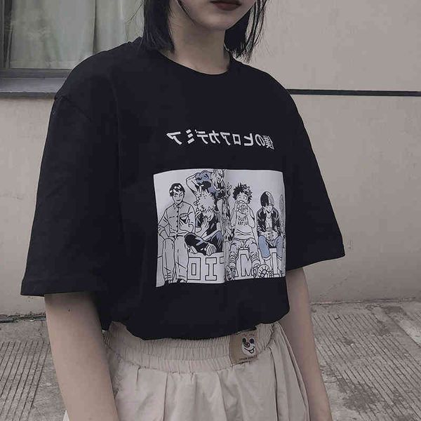 women's t-shirt my hero academia anime print fun casual summer harajuku loose short sleeve cute women t-shirt japan boku no h, White
women's t-shirt my hero academia anime print fun casual summer harajuku loose short sleeve cute women t-shirt japan boku no h, White