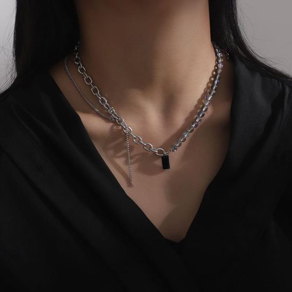 chokers colorful crystal chain stitching necklace tide stainless steel short choker for women personality unusual accessories, Golden;silver
chokers colorful crystal chain stitching necklace tide stainless steel short choker for women personality unusual accessories, Golden;silver