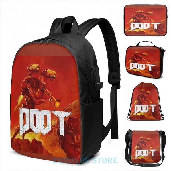 backpack funny graphic print the doom cover but with doot usb charge men school bags women bag travel laptop
backpack funny graphic print the doom cover but with doot usb charge men school bags women bag travel laptop