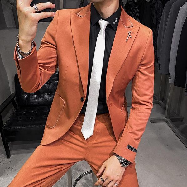 spring autumn wedding suits for men costume homme mariage luxe fashion embroidery casual suit orange white black q1281 men's & blazers
spring autumn wedding suits for men costume homme mariage luxe fashion embroidery casual suit orange white black q1281 men's & blazers