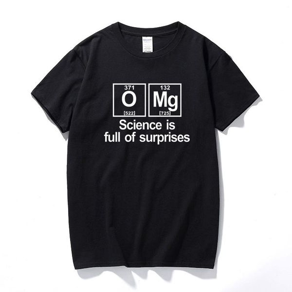 men's t-shirts omg science is full of surprises t-shirt tee geek funny birthday gift present summer cotton short sleeves t shirt euro s, White;black
men's t-shirts omg science is full of surprises t-shirt tee geek funny birthday gift present summer cotton short sleeves t shirt euro s, White;black