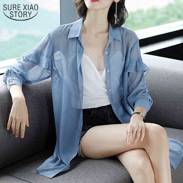 women's long sleeve jacket summer mid-lengt shirt thin chiffon cardigan outdoor shawl spring and autumn sun-proof clothing 9883 210508, White
women's long sleeve jacket summer mid-lengt shirt thin chiffon cardigan outdoor shawl spring and autumn sun-proof clothing 9883 210508, White