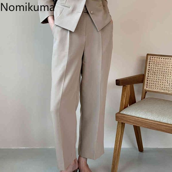nomikuma korea chic spring suit pants korean high waisted elegant trousers causal solid straight pants pantalones de mujer 6g842 210427, Black;white
nomikuma korea chic spring suit pants korean high waisted elegant trousers causal solid straight pants pantalones de mujer 6g842 210427, Black;white