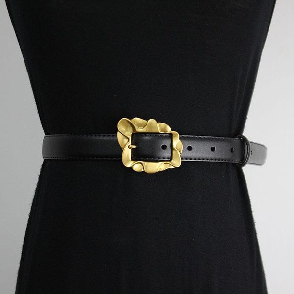 Belts High Quality Fashion White Gold Buckle Thin Belt Female Genuine Leather Cowhide Dress Suit For Women Luxury Designer Brand, Black;brown
Belts High Quality Fashion White Gold Buckle Thin Belt Female Genuine Leather Cowhide Dress Suit For Women Luxury Designer Brand, Black;brown