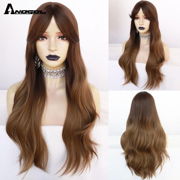 anogol long ombre brown wavy synthetic wigs for women with bangs heat resistant blonde cosplay daily natural hair, Black
anogol long ombre brown wavy synthetic wigs for women with bangs heat resistant blonde cosplay daily natural hair, Black