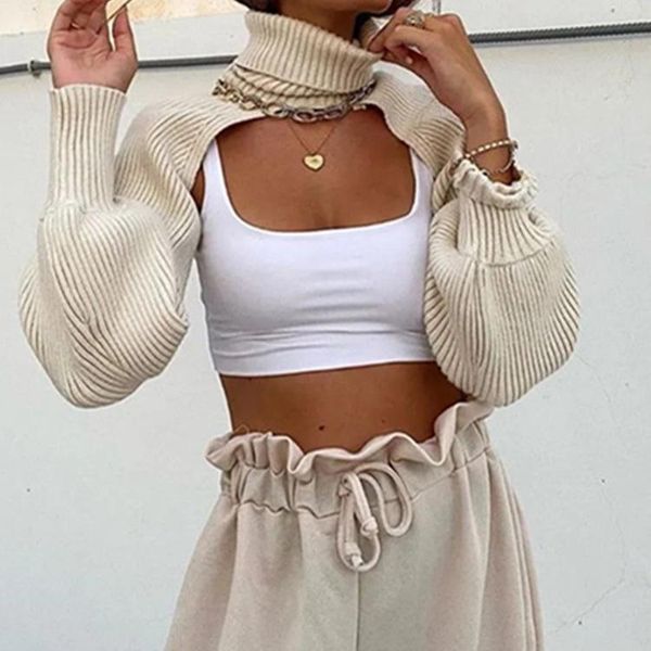 women turtleneck sweater knit autumn chic solid full sleeve female crop pullover short streetwear jumper women's sweaters, White;black
women turtleneck sweater knit autumn chic solid full sleeve female crop pullover short streetwear jumper women's sweaters, White;black