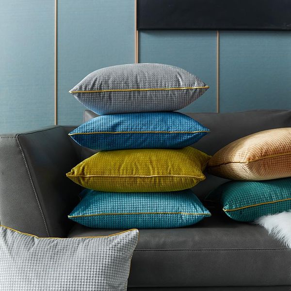 cushion/decorative pillow dunxdeco houndstooth cushion cover decorative case luxury modern simple passion color shiny blue art home sofa cou
cushion/decorative pillow dunxdeco houndstooth cushion cover decorative case luxury modern simple passion color shiny blue art home sofa cou