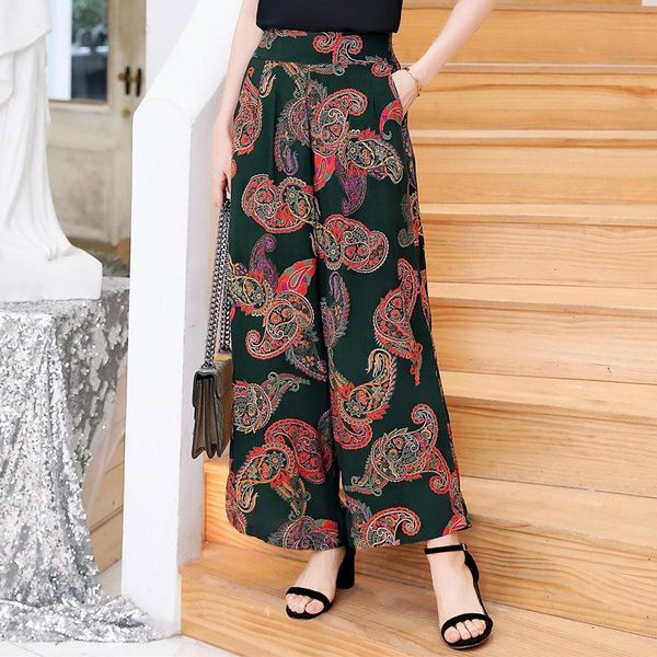 women's pants & capris summer holiday bohemian 2021 high waist tropical print wide leg loose cotton silk female with pockets plus size, Black;white
women's pants & capris summer holiday bohemian 2021 high waist tropical print wide leg loose cotton silk female with pockets plus size, Black;white
