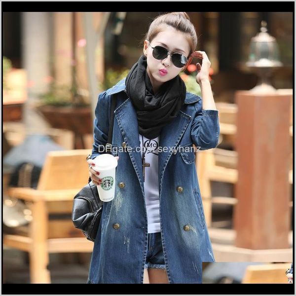 wool blends outerwear & coats clothing apparel drop delivery 2021 jacket spring and autumn womens korean long-sleeved mid-length denim trenc, Black
wool blends outerwear & coats clothing apparel drop delivery 2021 jacket spring and autumn womens korean long-sleeved mid-length denim trenc, Black