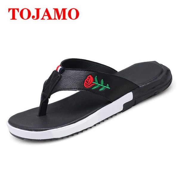 slippers tojamo rose embroider men fashion flip flops soft comfortable slipeprs outdoor casual for zapatillas hombre, Black
slippers tojamo rose embroider men fashion flip flops soft comfortable slipeprs outdoor casual for zapatillas hombre, Black