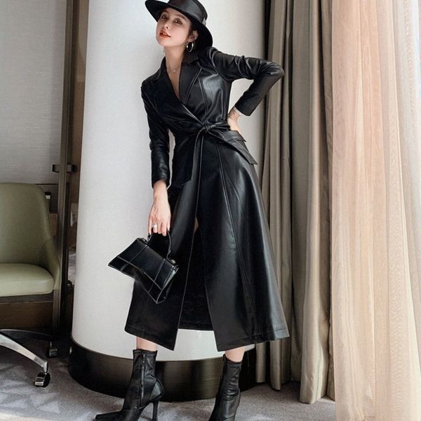new arrival women fashion comfortable pu trench coat professional ol temperament solid girls warm long black trench c4wz
new arrival women fashion comfortable pu trench coat professional ol temperament solid girls warm long black trench c4wz
