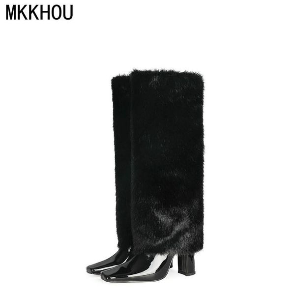 boots mkkhou fashionable knee-length women's winter fur thick heel 10cm high medium long large size 34-45, Black
boots mkkhou fashionable knee-length women's winter fur thick heel 10cm high medium long large size 34-45, Black