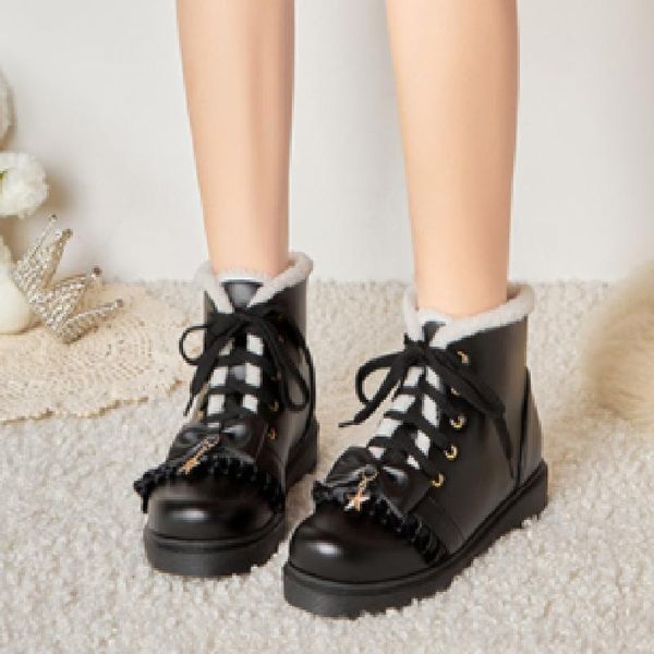 boots women shoes lolita japanese style round toe mary jane vintage ruffles butterfly-knot big size35-43, Black
boots women shoes lolita japanese style round toe mary jane vintage ruffles butterfly-knot big size35-43, Black