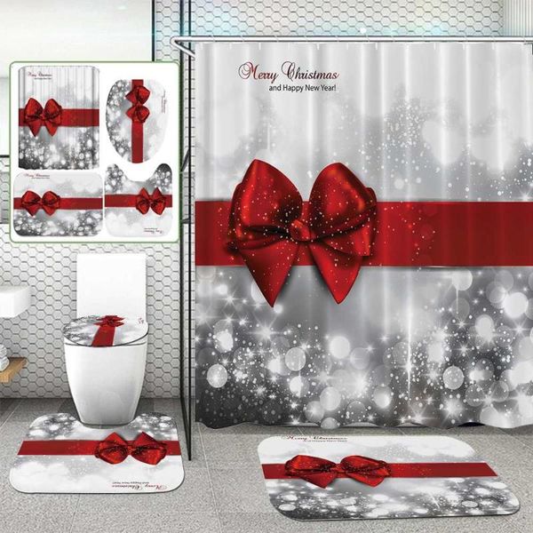 shower curtains christmas red bow knot bath curtain polyester waterproof bathroom carpet rugs set non-slip kitchen/bath mat
shower curtains christmas red bow knot bath curtain polyester waterproof bathroom carpet rugs set non-slip kitchen/bath mat