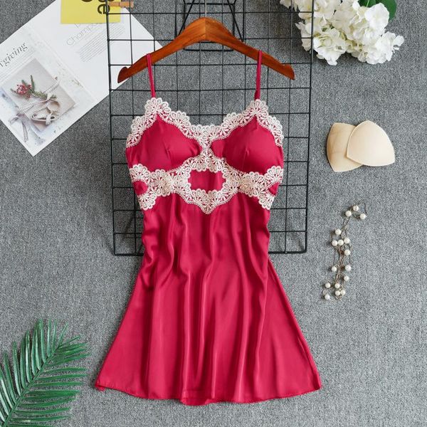 women's sleepwear 2022 summer women lace night dress sexi mini sleepshirt red bride nightie dressing gown sweet girl ice silk lingerie, Black;red
women's sleepwear 2022 summer women lace night dress sexi mini sleepshirt red bride nightie dressing gown sweet girl ice silk lingerie, Black;red