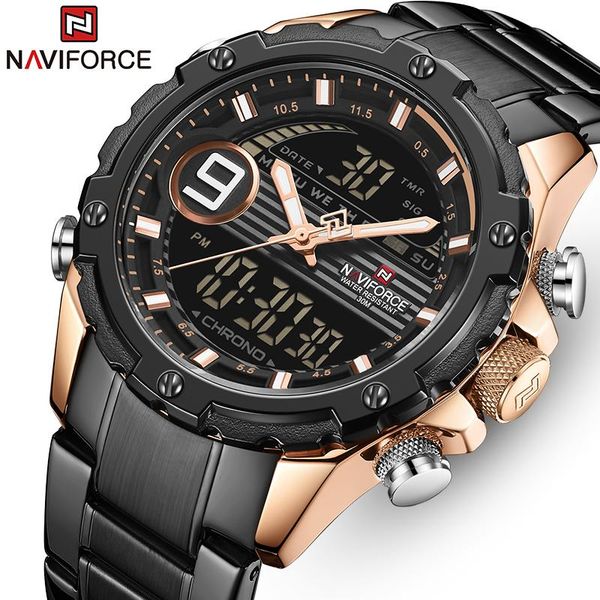 wristwatches brand naviforce men watch fashion business backlit watches complete calendar waterproof stainless steel wristband clock, Slivery;brown
wristwatches brand naviforce men watch fashion business backlit watches complete calendar waterproof stainless steel wristband clock, Slivery;brown
