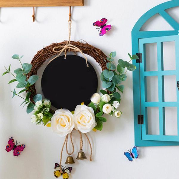 decorative flowers & wreaths handmade diy rattan wreath hoop with blackboar artificial flower plant wall hanging ornament ins home wedding d
decorative flowers & wreaths handmade diy rattan wreath hoop with blackboar artificial flower plant wall hanging ornament ins home wedding d